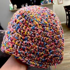 This is an adorable handmade beanie.